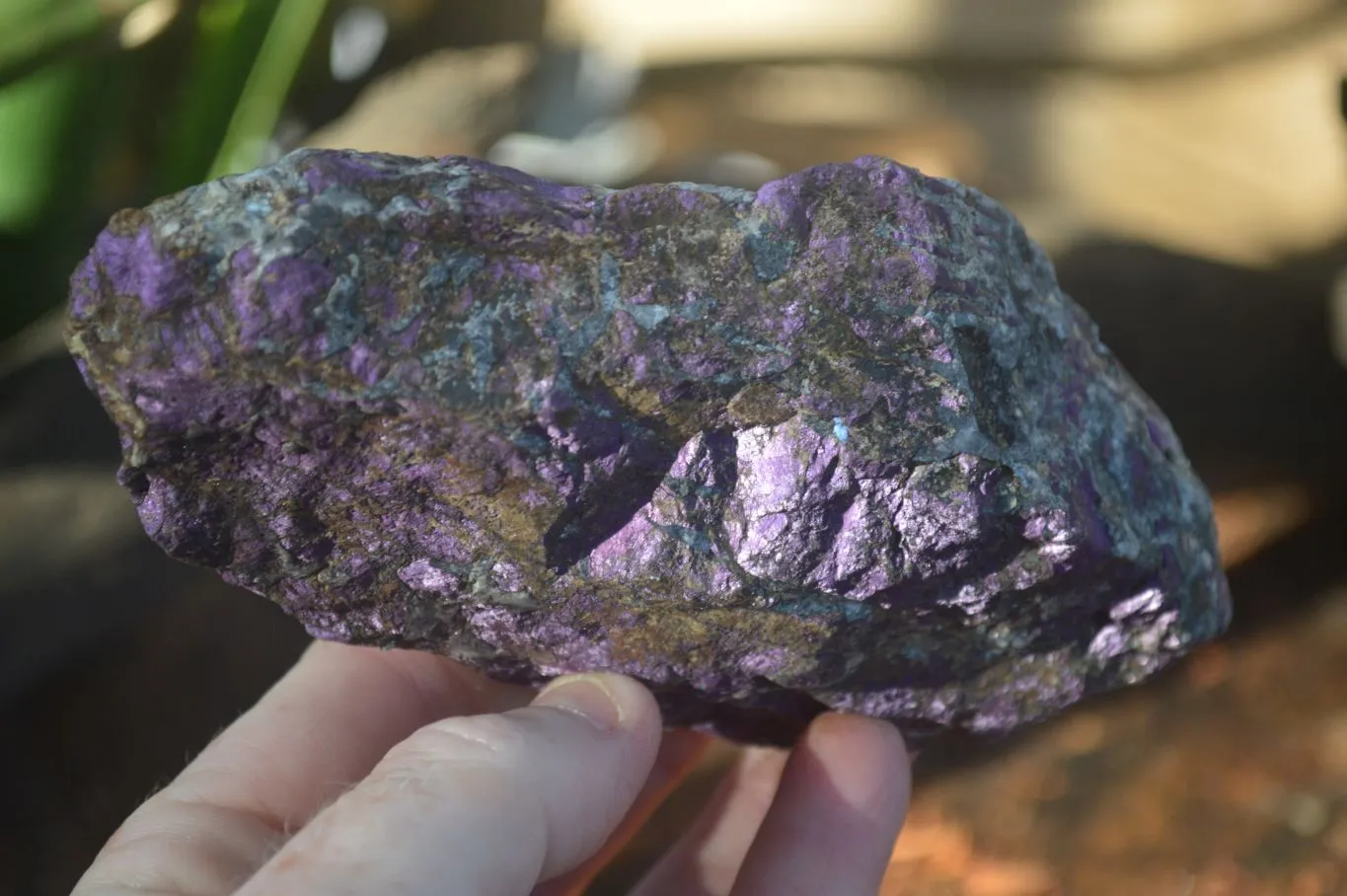 Natural Metallic Purpurite Cobbed  Specimens x 3 From Erongo, Namibia
