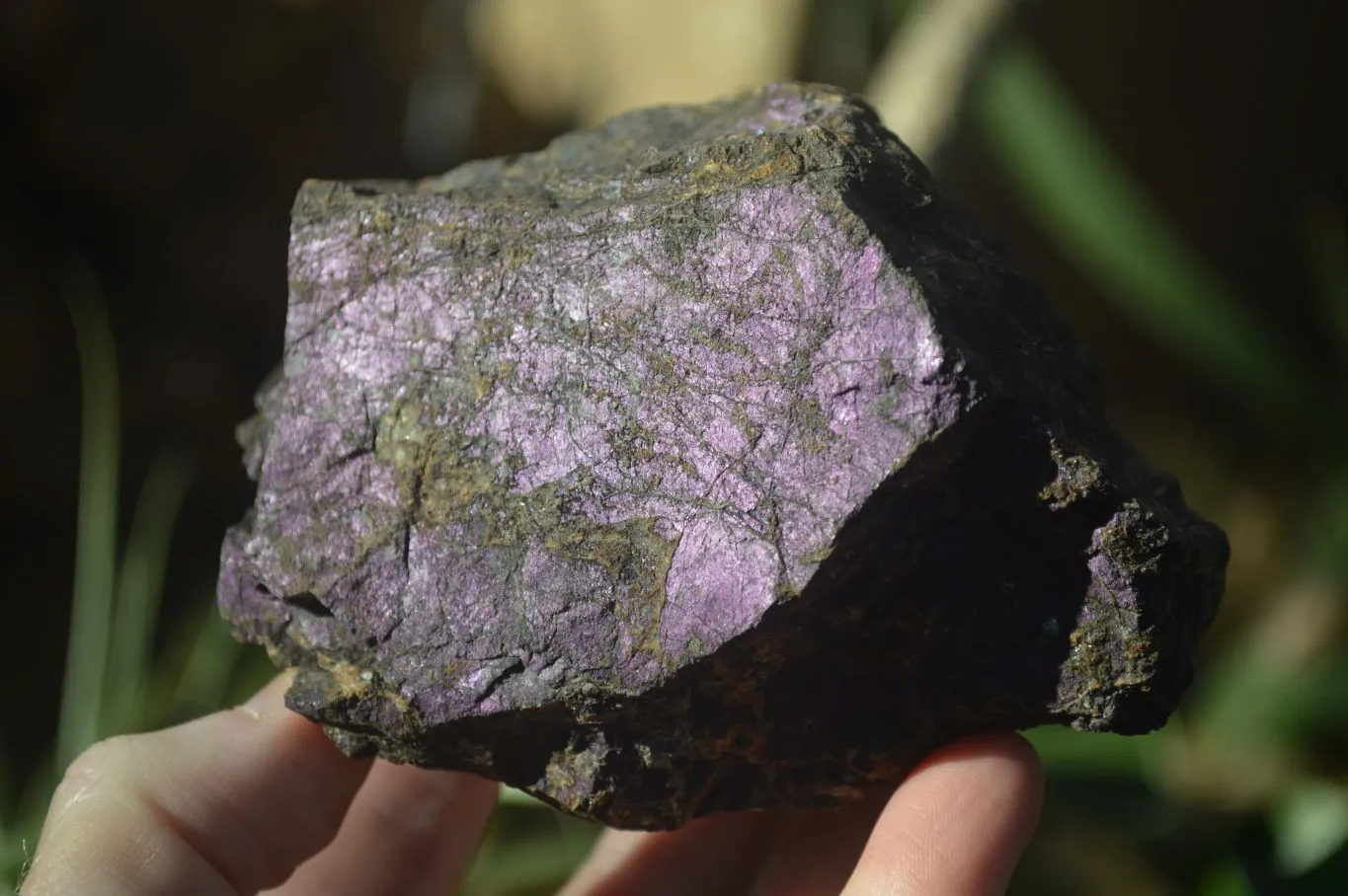 Natural Metallic Purpurite Cobbed  Specimens x 3 From Erongo, Namibia