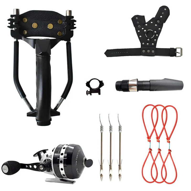 Popular Stainless Steel Strong Magnetic Slingshot with Outdoor Strong Durable Fishing Slingshot Package