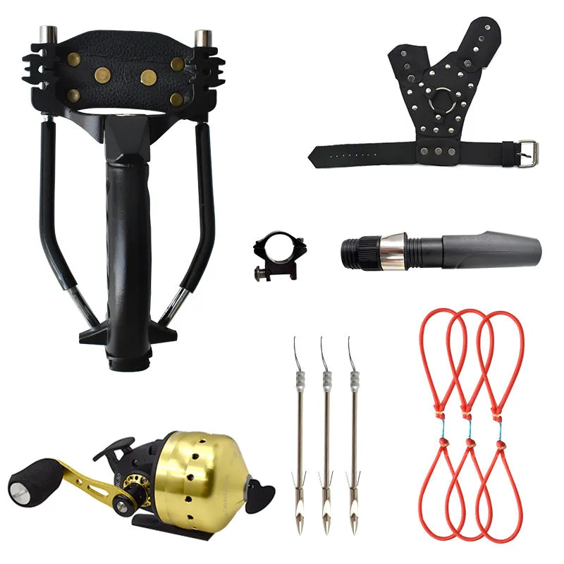 Popular Stainless Steel Strong Magnetic Slingshot with Outdoor Strong Durable Fishing Slingshot Package