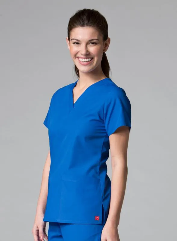 Red Panda V-Neck Two Pocket Top