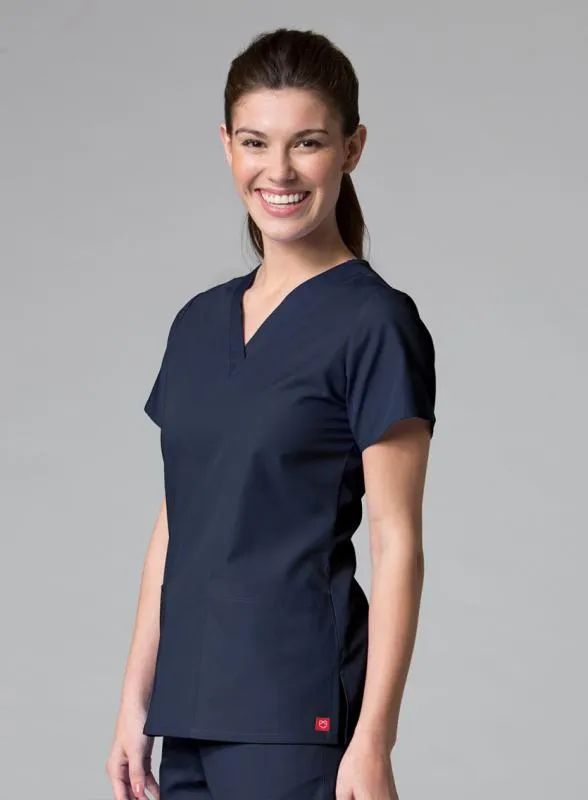 Red Panda V-Neck Two Pocket Top