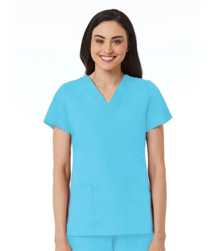 Red Panda V-Neck Two Pocket Top