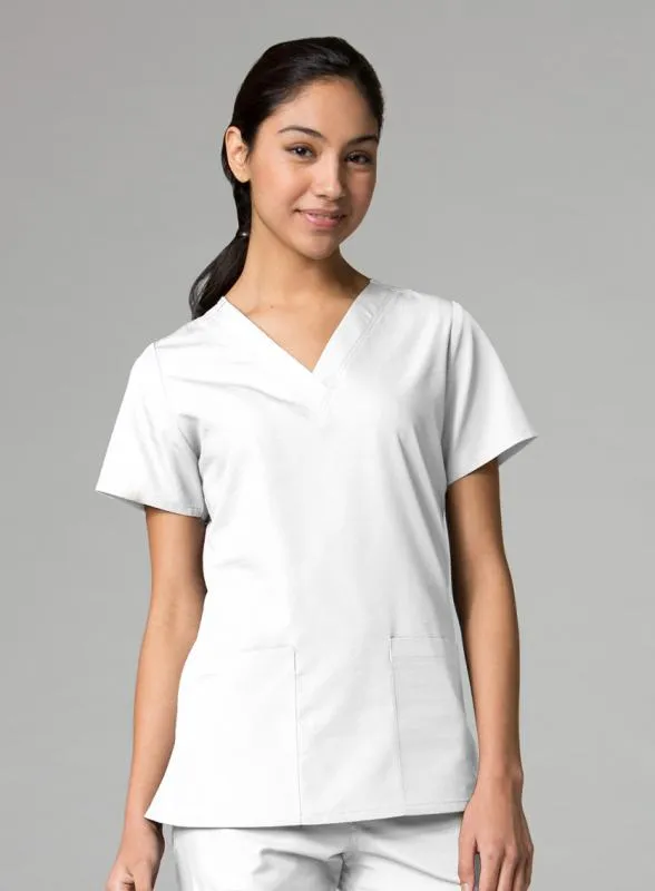 Red Panda V-Neck Two Pocket Top