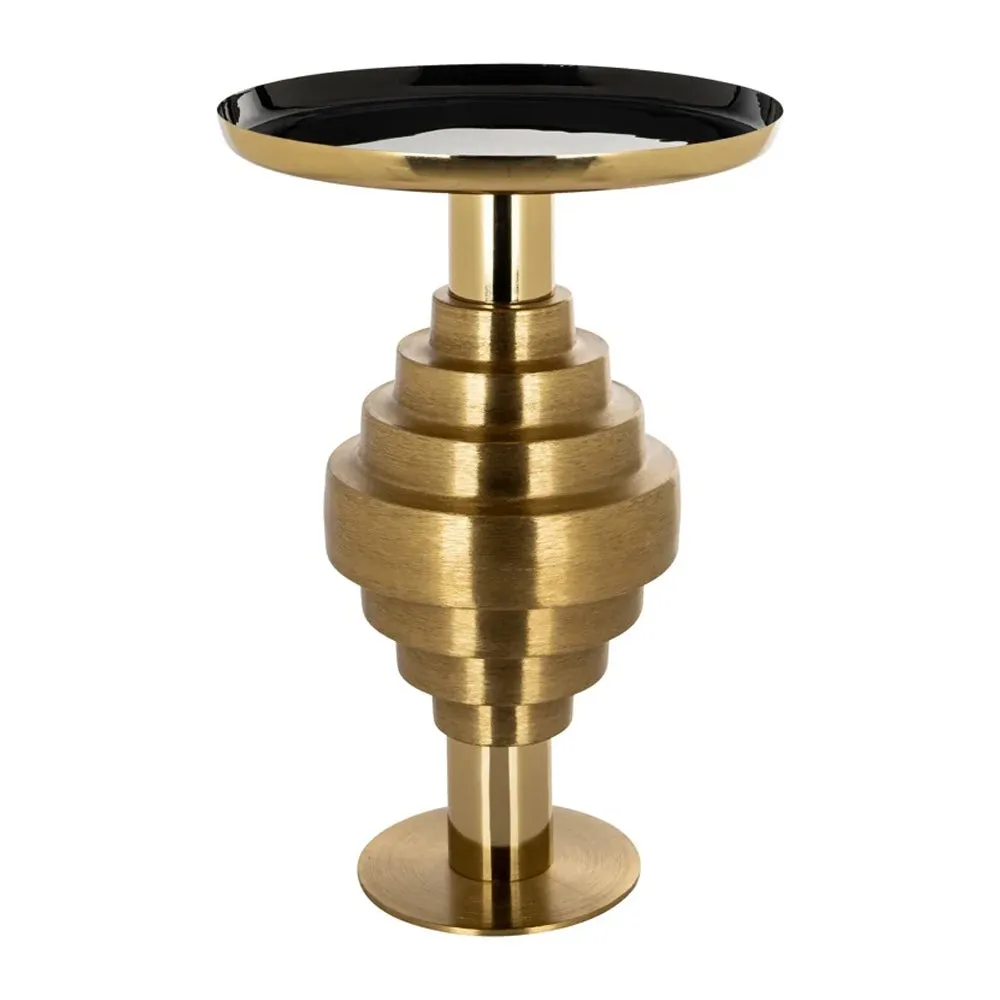 Richmond Interiors Renao Side Table – Black and Gold