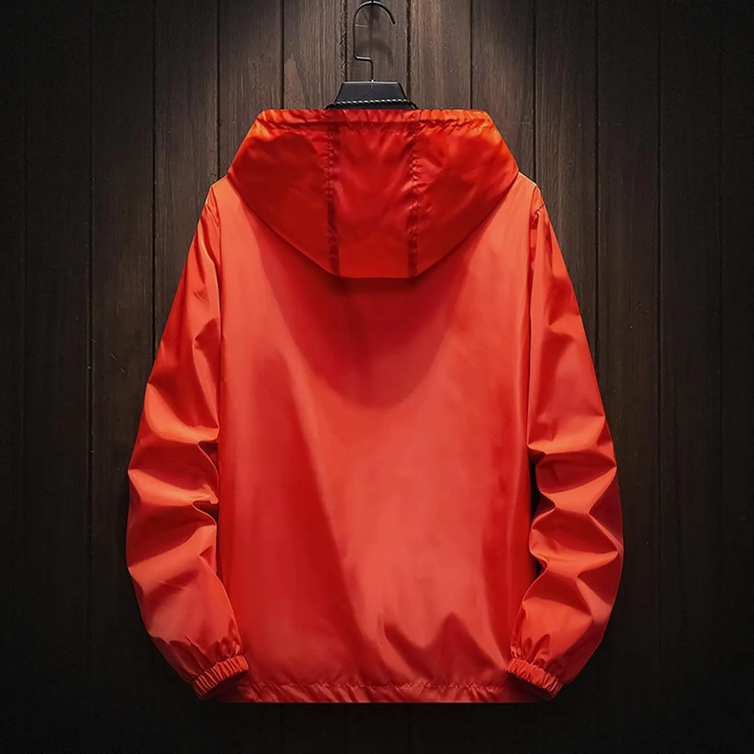 RTRDE Mens Waterproof Jacket Casual Lightweight Full Zip Windproof Anorak Hoodie Rain Jackets Windbreaker, M-7XL