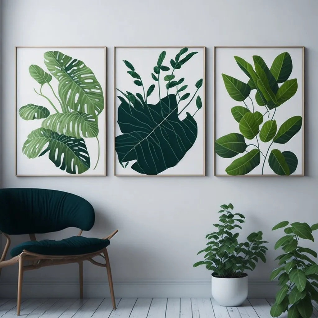 sage green botanical leaf art,,botanical leaf art, abstract wall art, Minimalism Abstract, Set of 3  Prints, Modern Mid Century,sage green