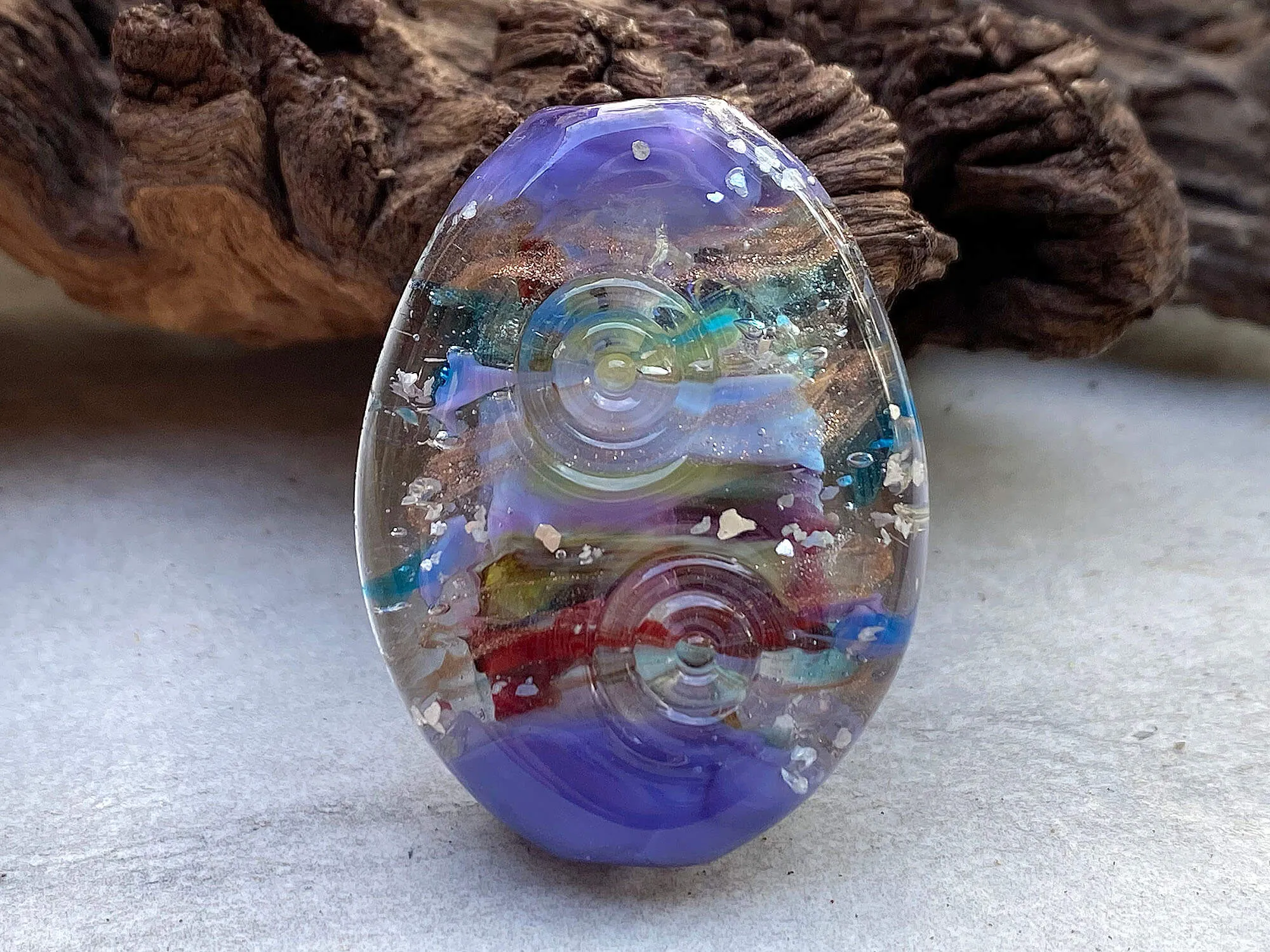 Serendipity Purple Lampwork Focal Bead SRA