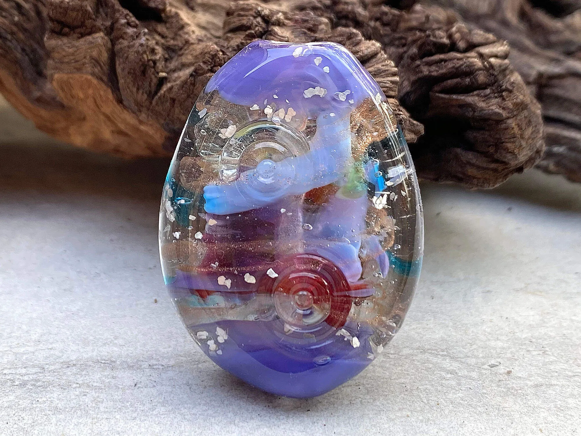 Serendipity Purple Lampwork Focal Bead SRA