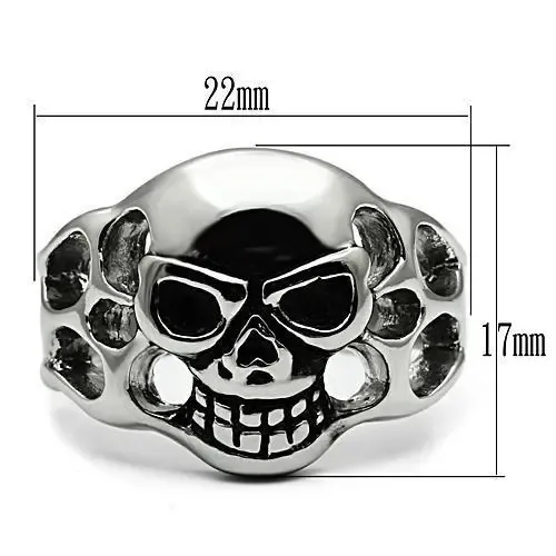 Sleek Stainless Skull Steel Ring - Timeless Elegance without Stones, Sleek Design, Unisex Fashion Ring