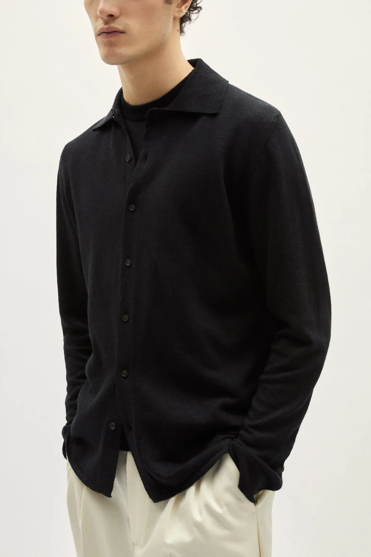 The Linen Cotton Knit Shirt