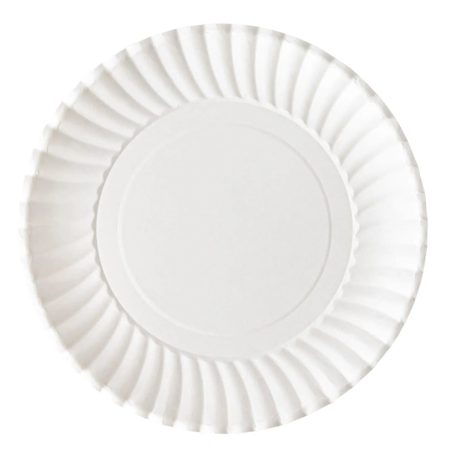 *WHOLESALE* 9" - Disposable - Uncoated - White - Lunch Plates | 1200 ct.