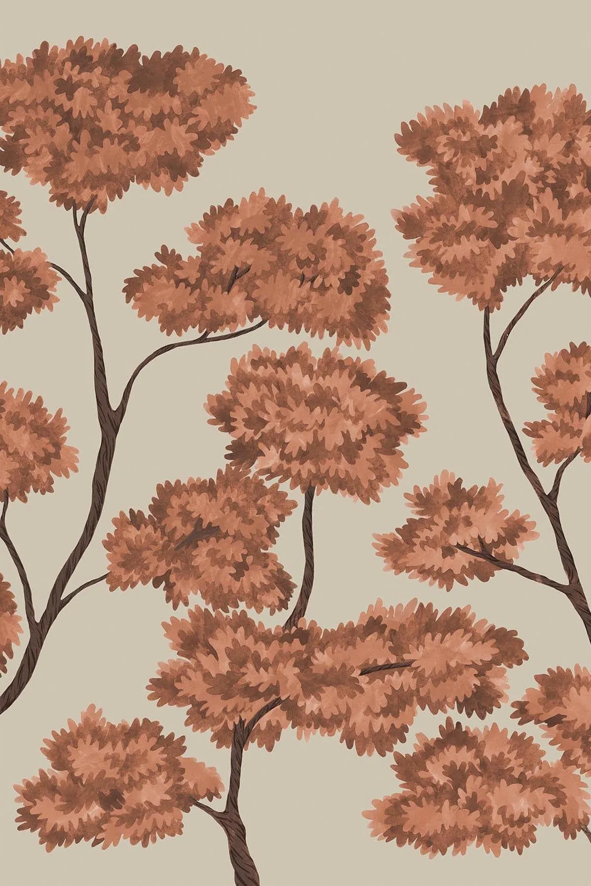 Woodland Forest Rust Red