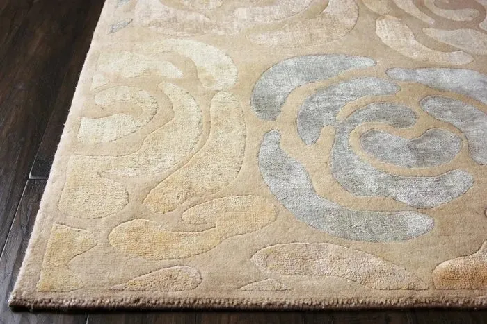 Wool & Silk CGS20 Sand Shell/Light Chic Grey Rug