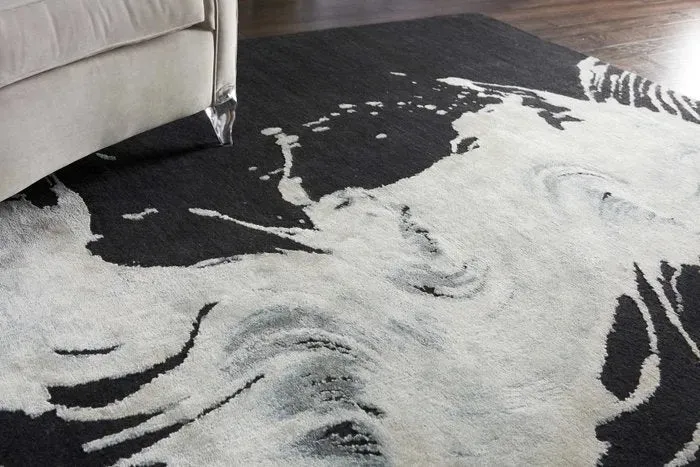 Wool & Silk CGS22 Noir Rug